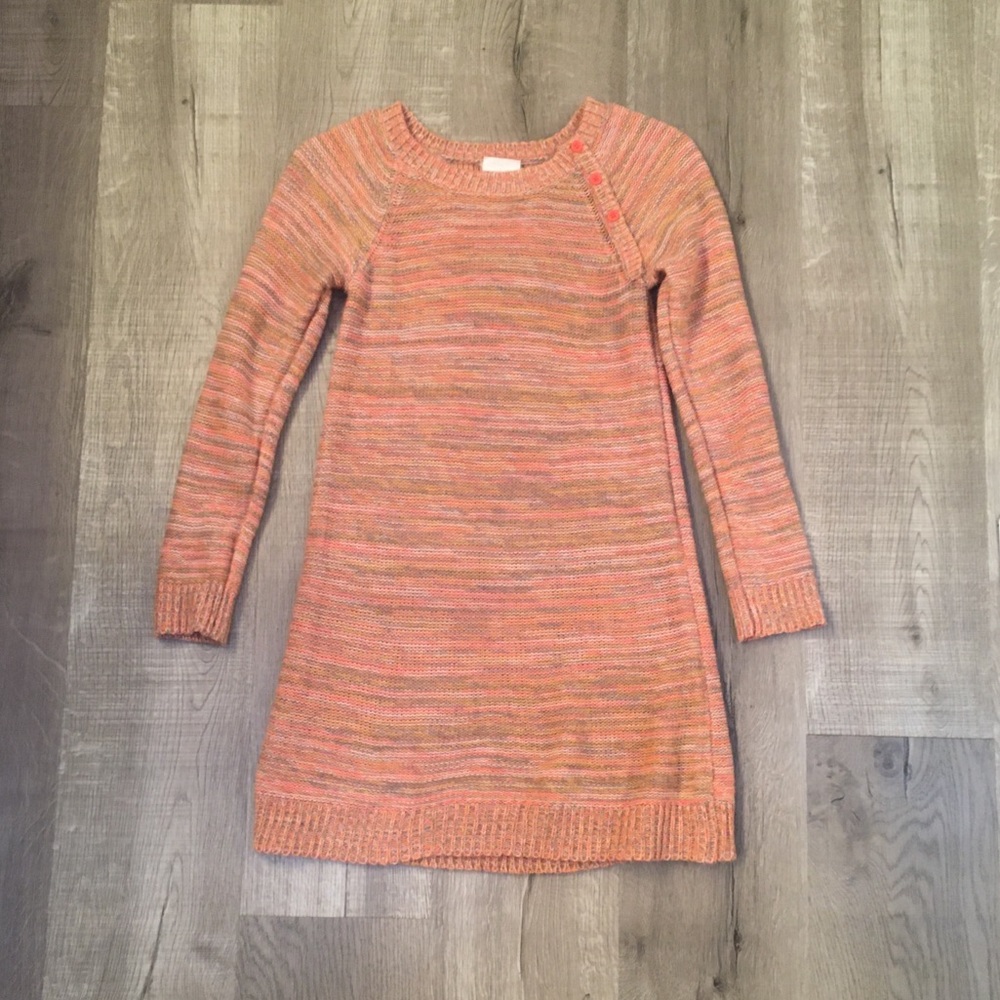 Girls orange sweater dress